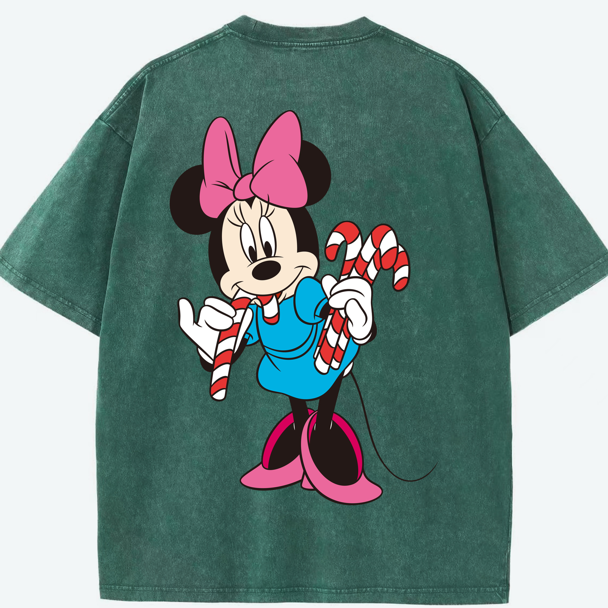 （画像用） ミッキーマウス Mickey Mouse 綿100% ヴィンテージ風 半袖Tシャツ（背面プリント）